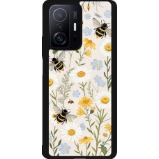 Coque Xiaomi 11T - Silicone rigide noir Pattern bees Spring 2026