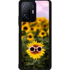 Coque Xiaomi 11T - Silicone rigide noir Sunflower with glasses Spring 2026