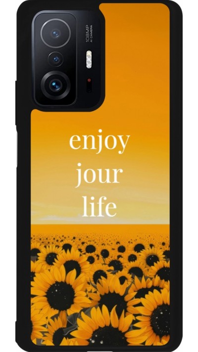 Coque Xiaomi 11T - Silicone rigide noir Summer 2025 Enjoy your life