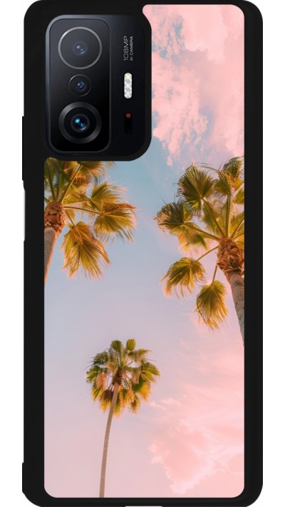 Coque Xiaomi 11T - Silicone rigide noir Summer 2025 Palmiers