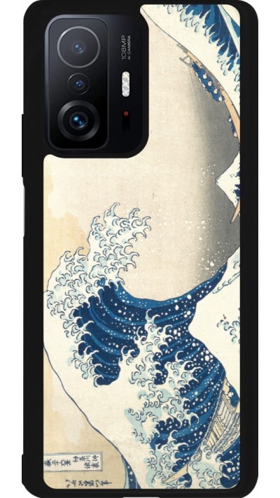 Xiaomi 11T Case Hülle - Silikon schwarz Kunstbild - Die große Welle vor Kanagawa - Hokusai