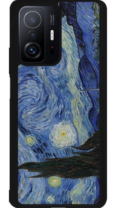 Xiaomi 11T Case Hülle - Silikon schwarz Kunstbild - Sternennacht - Van Gogh