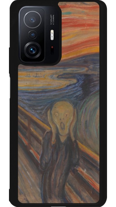 Xiaomi 11T Case Hülle - Silikon schwarz Kunstbild - Der Schrei - Edvard Munch