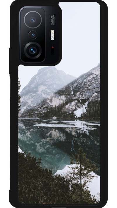 Coque Xiaomi 11T - Silicone rigide noir Winter 22 snowy mountain and lake