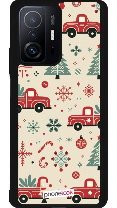 Xiaomi 11T Case Hülle - Silikon schwarz Weihnachten 2024 Lkw Tanne
