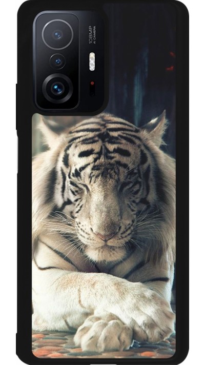 Coque Xiaomi 11T - Silicone rigide noir Zen Tiger