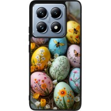 Coque Xiaomi 14T Pro - Silicone rigide noir Easter 2026 Eggs with bees