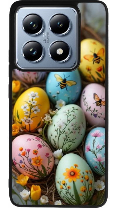 Coque Xiaomi 14T Pro - Silicone rigide noir Easter 2026 Eggs with bees
