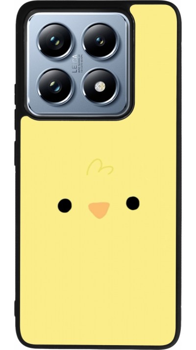 Coque Xiaomi 14T Pro - Silicone rigide noir Easter 2026 Little chicken