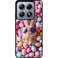 Coque Xiaomi 14T Pro - Silicone rigide noir Easter 2026 Rabbit fun