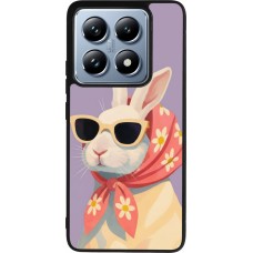 Coque Xiaomi 14T Pro - Silicone rigide noir Easter 2026 Rabbit with scarf