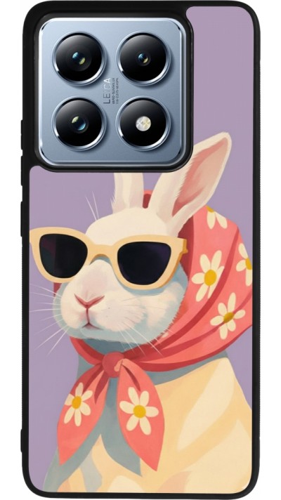 Coque Xiaomi 14T Pro - Silicone rigide noir Easter 2026 Rabbit with scarf