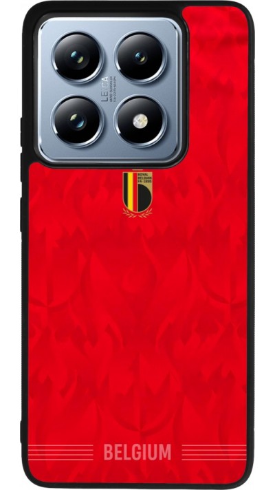 Coque Xiaomi 14T Pro - Silicone rigide noir Maillot de football Belgique 2026 personnalisable