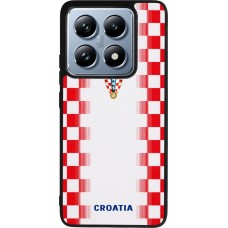 Coque Xiaomi 14T Pro - Silicone rigide noir Maillot de football Croatie 2026 personnalisable