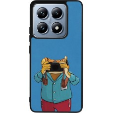 Coque Xiaomi 14T Pro - Silicone rigide noir Frog with camera DTMF