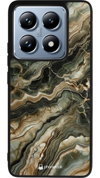 Xiaomi 14T Pro Case Hülle - Silikon schwarz Oliv Marmor