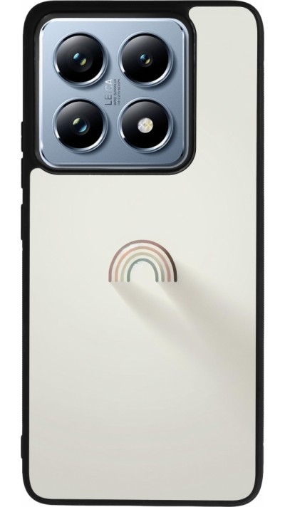 Xiaomi 14T Pro Case Hülle - Silikon schwarz Mini Regenbogen Minimal