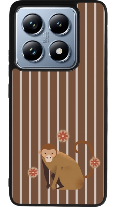 Xiaomi 14T Pro Case Hülle - Silikon schwarz Monkey with stripes
