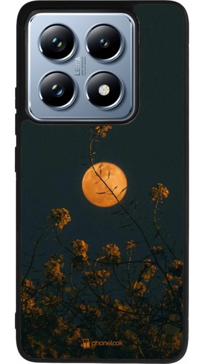 Xiaomi 14T Pro Case Hülle - Silikon schwarz Moon Flowers
