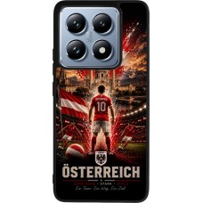 Coque Xiaomi 14T Pro - Silicone rigide noir Football Autriche splash 2026