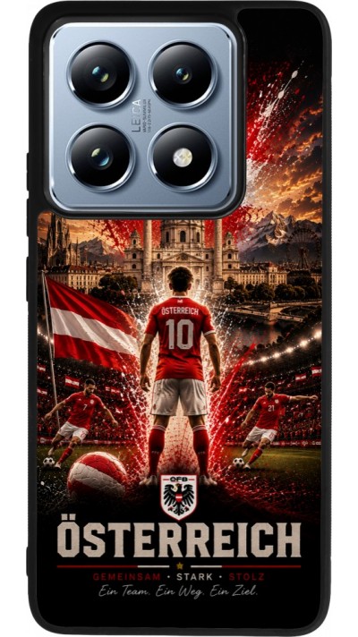 Coque Xiaomi 14T Pro - Silicone rigide noir Football Autriche splash 2026