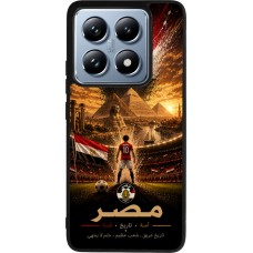 Coque Xiaomi 14T Pro - Silicone rigide noir Football Égypte splash 2026