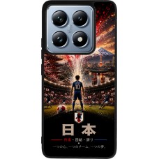Coque Xiaomi 14T Pro - Silicone rigide noir Football Japon splash 2026