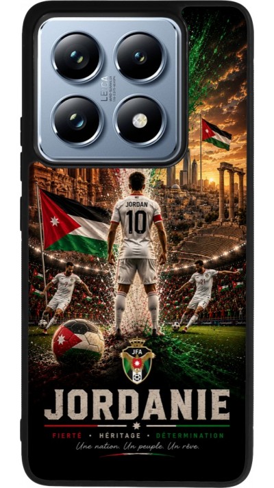 Coque Xiaomi 14T Pro - Silicone rigide noir Football Jordanie splash 2026