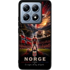 Coque Xiaomi 14T Pro - Silicone rigide noir Football Norvège splash 2026