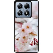 Coque Xiaomi 14T Pro - Silicone rigide noir Cherry tree Spring 2026