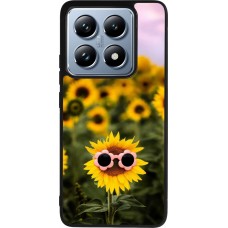 Coque Xiaomi 14T Pro - Silicone rigide noir Sunflower with glasses Spring 2026
