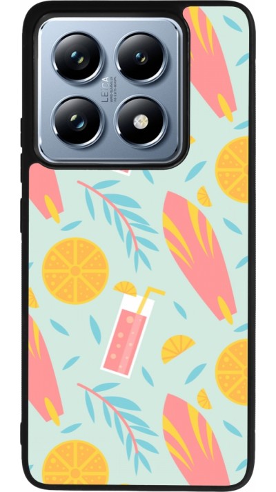 Xiaomi 14T Pro Case Hülle - Silikon schwarz Summer 2025 Pattern citron