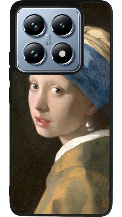 Coque Xiaomi 14T Pro - Silicone rigide noir Tableau art - La Jeune fille à la perle - Johannes Vermeer