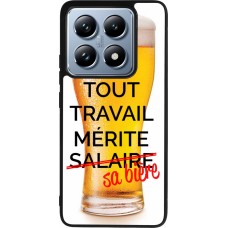 Coque Xiaomi 14T Pro - Silicone rigide noir Tout travail mérite sa bière