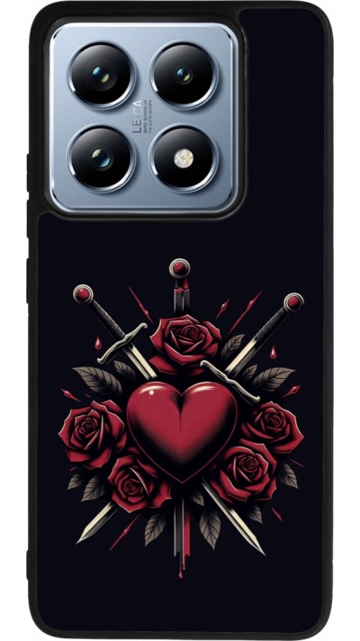 Xiaomi 14T Pro Case Hülle - Silikon schwarz Valentine 2024 gothic love