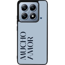 Coque Xiaomi 14T Pro - Silicone rigide noir Valentine 2024 mucho amor azul