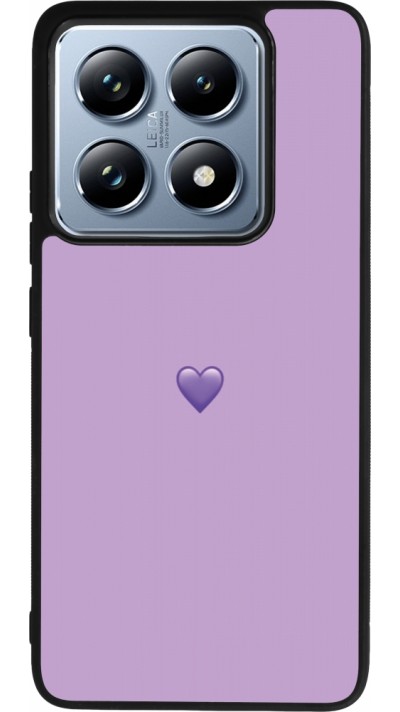 Coque Xiaomi 14T Pro - Silicone rigide noir Valentine 2023 purpule single heart