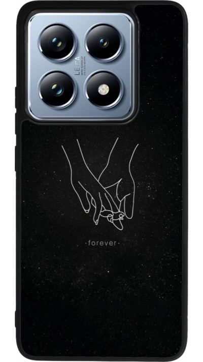Coque Xiaomi 14T Pro - Silicone rigide noir Valentine 2023 hands forever