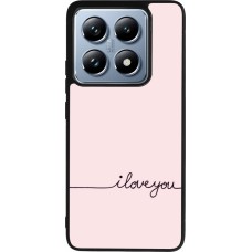 Xiaomi 14T Pro Case Hülle - Silikon schwarz Valentine 2023 i love you writing