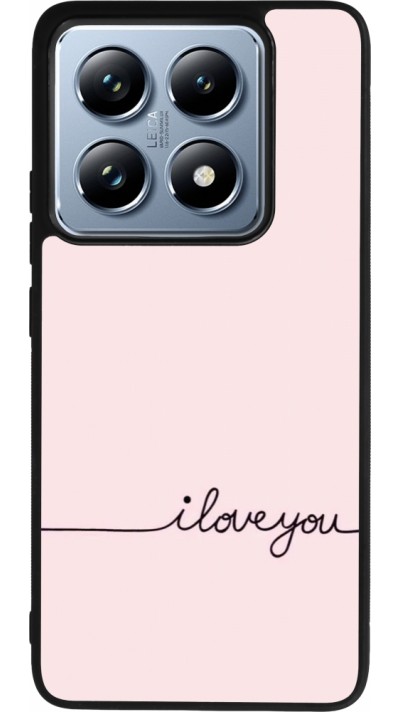 Coque Xiaomi 14T Pro - Silicone rigide noir Valentine 2023 i love you writing
