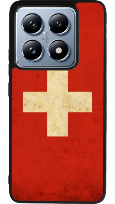 Xiaomi 14T Pro Case Hülle - Silikon schwarz Vintage Flag SWISS