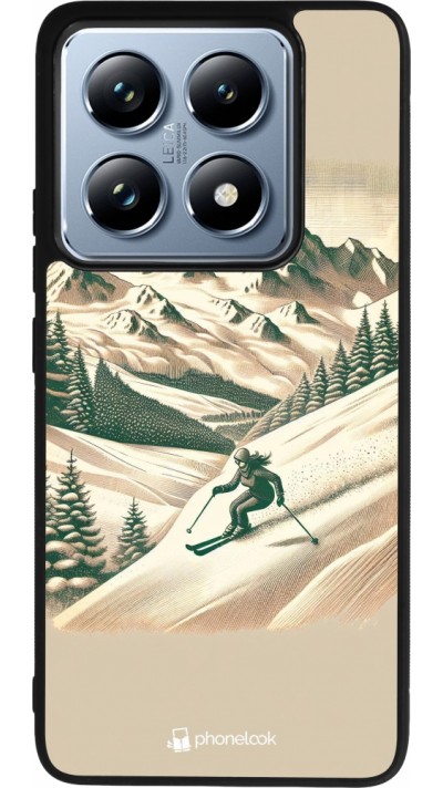 Xiaomi 14T Pro Case Hülle - Silikon schwarz Vintage Skiberg