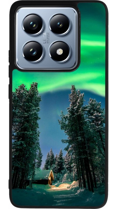 Xiaomi 14T Pro Case Hülle - Silikon schwarz Winter 22 Northern Lights