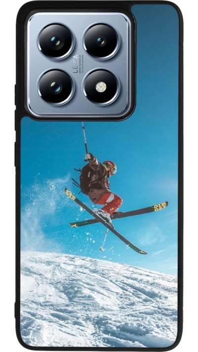 Xiaomi 14T Pro Case Hülle - Silikon schwarz Winter 22 Ski Jump