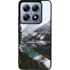 Coque Xiaomi 14T Pro - Silicone rigide noir Winter 22 snowy mountain and lake
