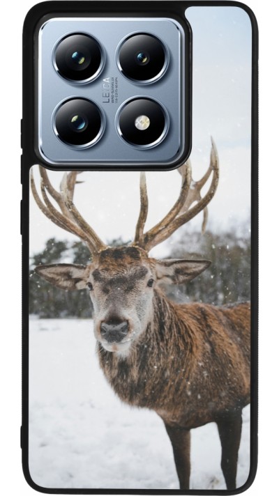 Xiaomi 14T Pro Case Hülle - Silikon schwarz Winter 25 Winter reindeer