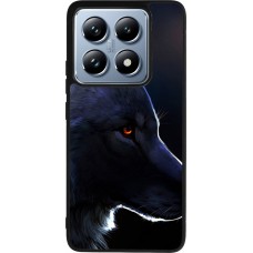 Coque Xiaomi 14T Pro - Silicone rigide noir Wolf Shape
