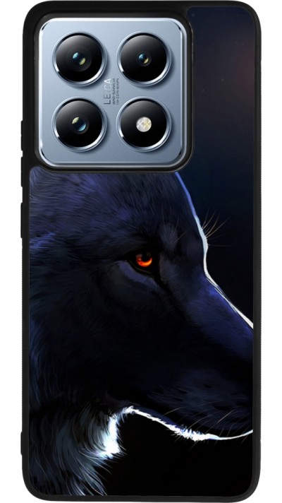 Xiaomi 14T Pro Case Hülle - Silikon schwarz Wolf Shape