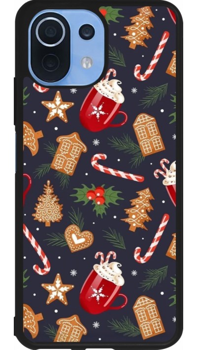 Coque Xiaomi Mi 11 Lite 5G - Silicone rigide noir Christmas 25 Pattern Gingerbread House