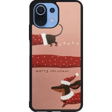 Coque Xiaomi Mi 11 Lite 5G - Silicone rigide noir Christmas 25 Teckel Merry Xmas
